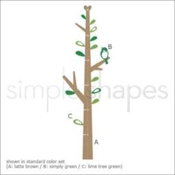 Kids Growth Chart Tree - Children's Vinyl Wall Sticker - thumbnail 2