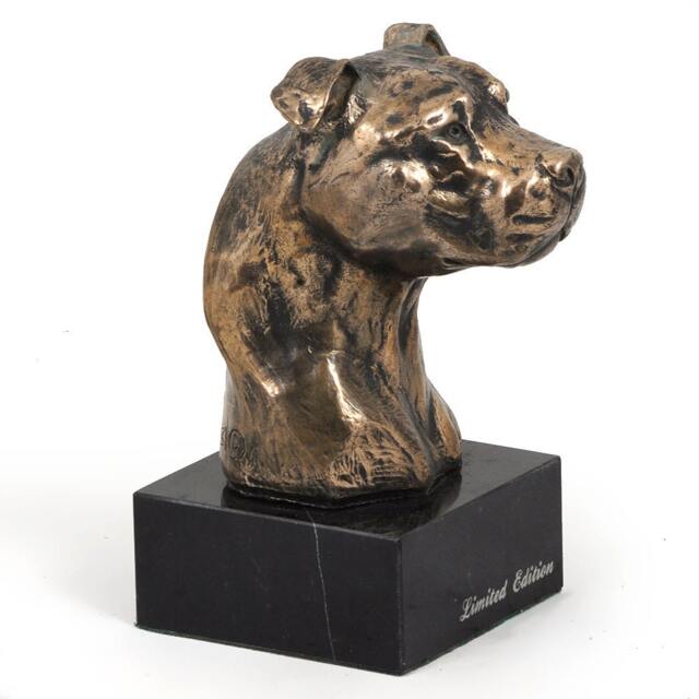 American Staffordshire Terrier - Small, Dog Marble Statue, Limited Edition, Artdog. Made Of Cold Cast Bronze. Perfect Gift. Limited Edition - image 1