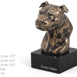 American Staffordshire Terrier - Small, Dog Marble Statue, Limited Edition, Artdog. Made Of Cold Cast Bronze. Perfect Gift. Limited Edition - thumbnail 4