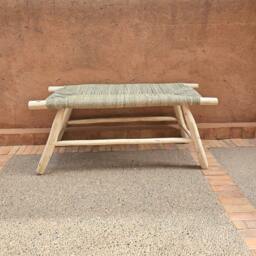 Moroccan Bench With Palm Leaf Cord