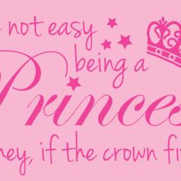 It's Not Easy Being A Princess - Wall Sticker Childrens Bedroom Vinyl Decal - thumbnail 2