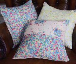 Printed Japanese Cotton Cushion Cover Called Nani Iro With Floral Patterns Several Models Available Rising Sun Series