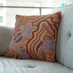 "Abstract Aboriginal Cushion Covers - Indigenous Motifs & Symbols 18""/20" - thumbnail 2