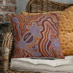 "Abstract Aboriginal Cushion Covers - Indigenous Motifs & Symbols 18""/20" - thumbnail 3