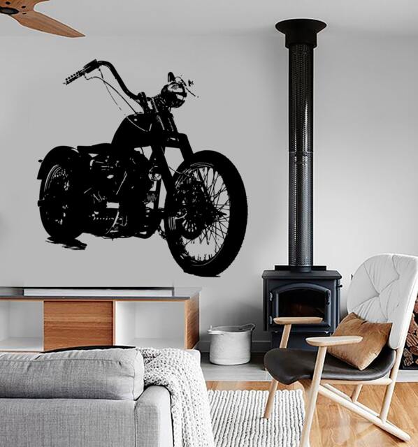 Wall Vinyl Decal Bike Biker Speed Racing Amazing Man Garage Cool Decor 1332Dz - image 1