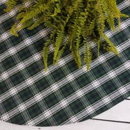 Green Paid Tree Skirt, Tartan Green Christmas Skirt - thumbnail 2