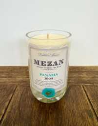Mezan Rum Bottle Candle - Spiced Orange Soy Wax Upcycled Gift - thumbnail 1