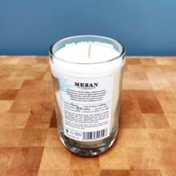 Mezan Rum Bottle Candle - Spiced Orange Soy Wax Upcycled Gift - thumbnail 3