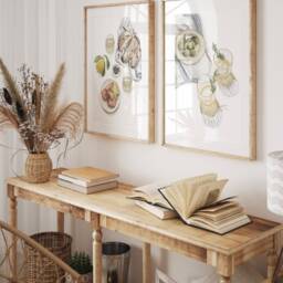 Tapas Still Life Art Print, Lemons & Prawns, Signed Cotton Rag Paper - thumbnail 2