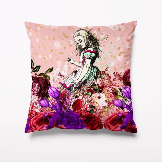 Alice in Wonderland Garden Cushion - Waterproof Outdoor Water Resistant Cushions Pillows 18 - image 1