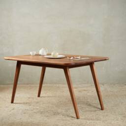 Luxurious Solid Walnut Dining Table - Japanese-Inspired Elegance & Stability For Modern - thumbnail 4