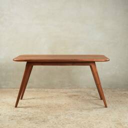 Luxurious Solid Walnut Dining Table - Japanese-Inspired Elegance & Stability For Modern - thumbnail 3