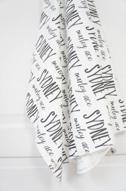Personalized Organic Cotton Baby Blanket - Custom Name Swaddle - image 1