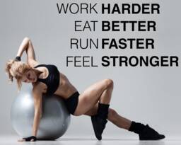 Gym Decals Fitness Exercise Stickers, Home Wall Decor - thumbnail 1