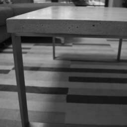 Concrete Coffee Table With Metal Frame Handmade - thumbnail 4