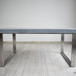 Concrete Coffee Table With Metal Frame Handmade - thumbnail 2