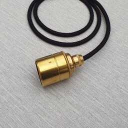 Plug in Pendant Light - Brass Hanging Fabric Cable Wall Cord & Vintage Style E27 Lamp Holder Unique Reading, Ambient Mood Lighting - thumbnail 4