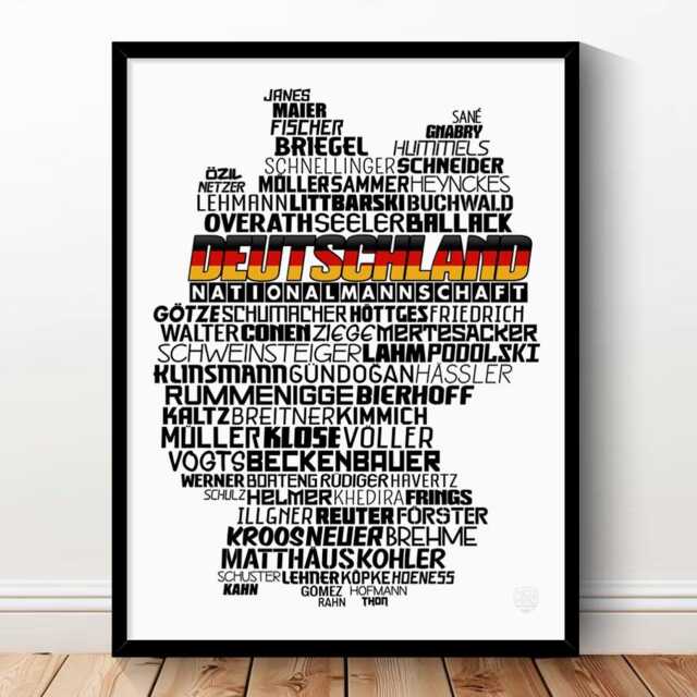 Germany National Soccer Team Poster - M??ller, ??zil, Klose, Klinsmann, Neuer... Die Mannschaft Football Gift - image 1