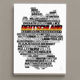 Germany National Soccer Team Poster - M??ller, ??zil, Klose, Klinsmann, Neuer... Die Mannschaft Football Gift - thumbnail 2