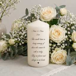 Personalised Wedding Candle Set - Unity With Memorial Bride & Groom Ceremony Candles Our Day Keepsake - thumbnail 4