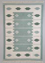Handmade Swedish Kilim Rug Custom Scandinavian Wool Rug, Boho Minimalist Decor Bedroom Carpet - thumbnail 1
