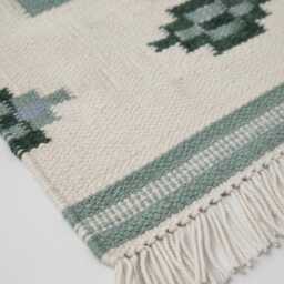 Handmade Swedish Kilim Rug Custom Scandinavian Wool Rug, Boho Minimalist Decor Bedroom Carpet - thumbnail 3