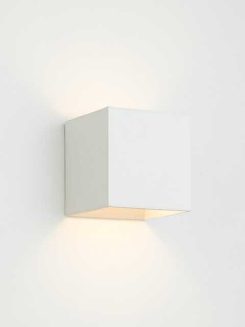 Minimalist Concrete Wall Sconce Square Up Down Light, Handmade in Italy Natural Color - image 1