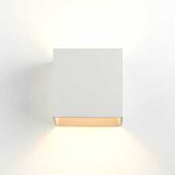 Minimalist Concrete Wall Sconce Square Up Down Light, Handmade in Italy Natural Color - thumbnail 2