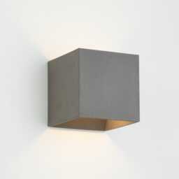 Minimalist Concrete Wall Sconce Square Up Down Light, Handmade in Italy Natural Color - thumbnail 4