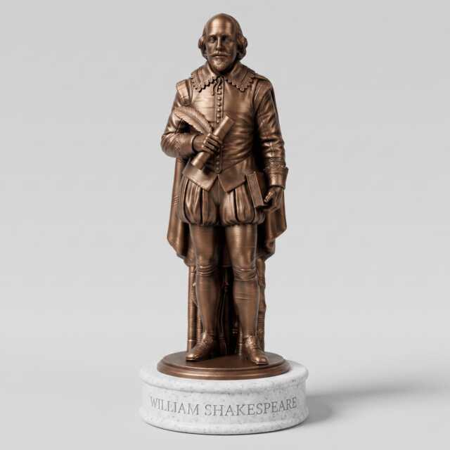 William Shakespeare Literary Historical Collectible Statue