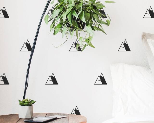 Mountain Wall Decals - Nursery Decals, Kids Room Decor, Woodland Removable Stickers - image 1