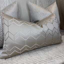 "Taupe Cushion Cover 12"" X 20" - thumbnail 1