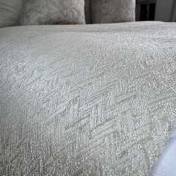 Luxury Cream Bed Runner, Scarf Throw Blanket Comforter Bedspread For Double King & Super Size Bed, Bedding, Bella - thumbnail 3