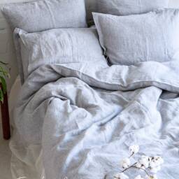 Linen Duvet Cover - Natural Fabric Bedding For Queen, Ca King, Full, Twin Organic 1 - thumbnail 4
