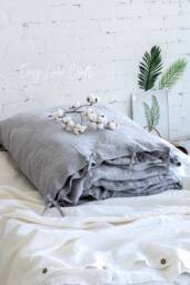 Linen Duvet Cover - Natural Fabric Bedding For Queen, Ca King, Full, Twin Organic 1