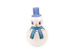 Czech Blue Snowman Blown Glass Christmas Candle Holder - thumbnail 1