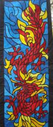 Dragon - Fabric Stained Glass Wall Hanging Bedroom Art Child