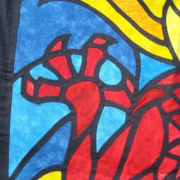 Dragon - Fabric Stained Glass Wall Hanging Bedroom Art Child - thumbnail 3