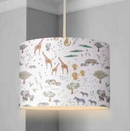 Salt Safari Animals Lampshade, Nursery Ceiling Lampshade Or Table Decor, Kids & Baby - thumbnail 1