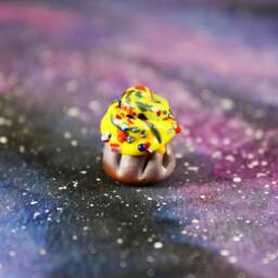 Earthy Friend Cupcake, Glass Miniature, Fairy Garden, Cupcake Decor, Succulent Terrarium Miniature - thumbnail 2