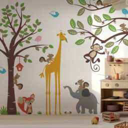 Zoo Animal Wall Decals Playroom & Nursery Decor - thumbnail 3