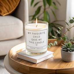 Mum Birthday Gift, Funny Mothers Day Scented Candle, Present, My Favourite Child Gave Me This Candle - thumbnail 3