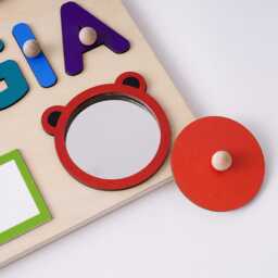 Custom Handmade Baby Name Puzzle, Personalized Kids Busy Board, Sensory Toy 2 Year-Old, Gifts For Baby, Unique Birthday Gift, Nursery Decor - thumbnail 4