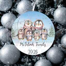Personalised Christmas Decoration - Family Gift Custom Bauble Stocking Filler Eve Box
