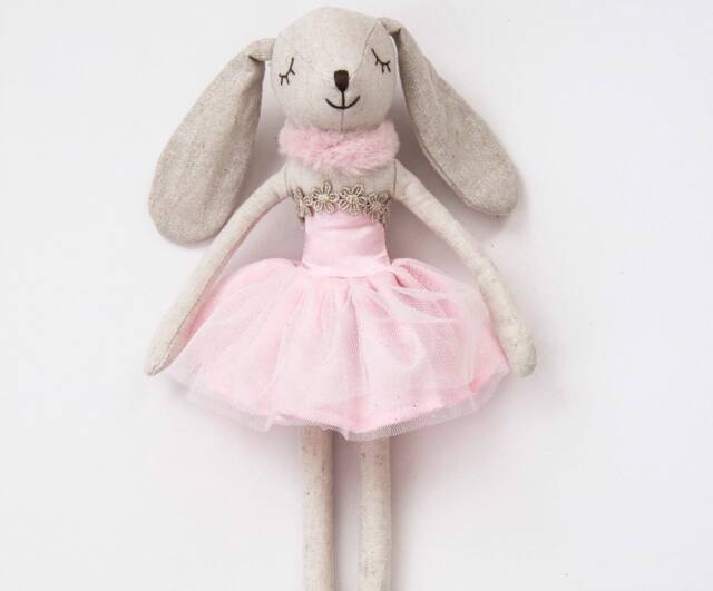 Handmade Toy Bunny . Toy. Baby Shower Gift. Heirloom Toys. Soft Toddler - image 1