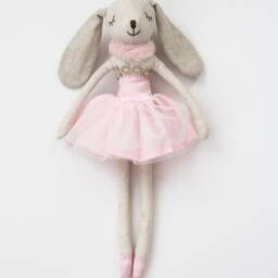 Handmade Toy Bunny . Toy. Baby Shower Gift. Heirloom Toys. Soft Toddler - thumbnail 2