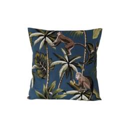 "Blue Jungle Monkey Cushion Cover 14"" 16"" 18"" 20" - thumbnail 1