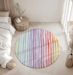 stripes - Rainbow Rug, Carpet, Kids Decor, Children's Room Decor, Kids Carpet - thumbnail 1