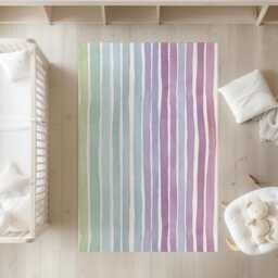 stripes - Rainbow Rug, Carpet, Kids Decor, Children's Room Decor, Kids Carpet - thumbnail 2
