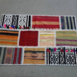 Patchwork Turkish Kilim Rug Handmade Anatolian Small Rug - 39.4 X 25.6 In - thumbnail 3